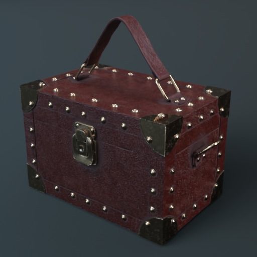 Stud Box Low-poly 3D model_11