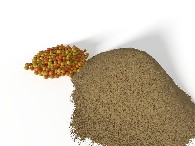 Mustard seeds and mustard powder 3D model 6