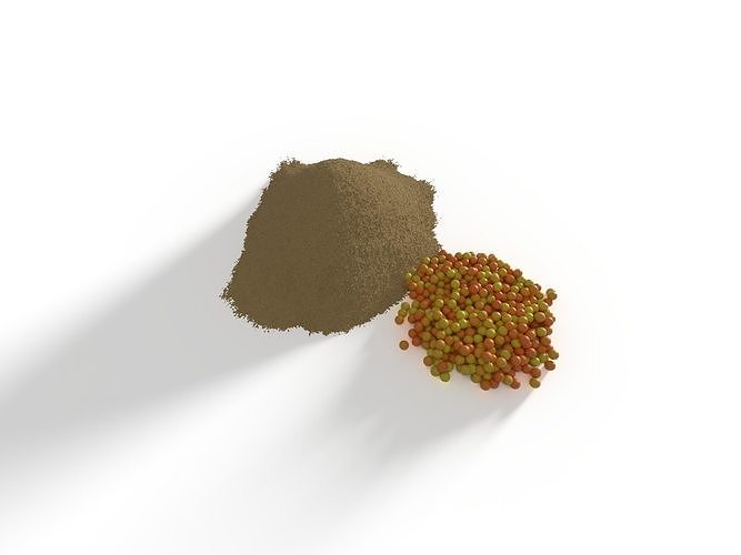 Mustard seeds and mustard powder 3D model 7