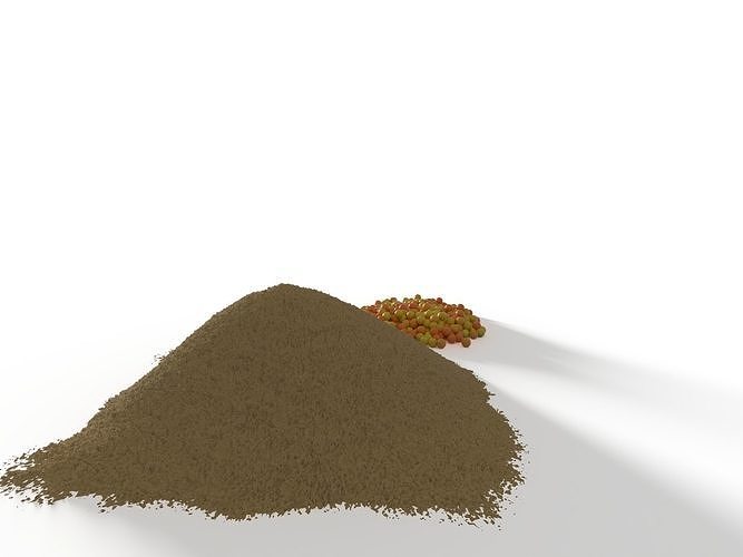 Mustard seeds and mustard powder 3D model 5