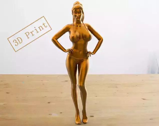Pose N2 Attractive Sexy woman miniature 3d print Model 3D print model