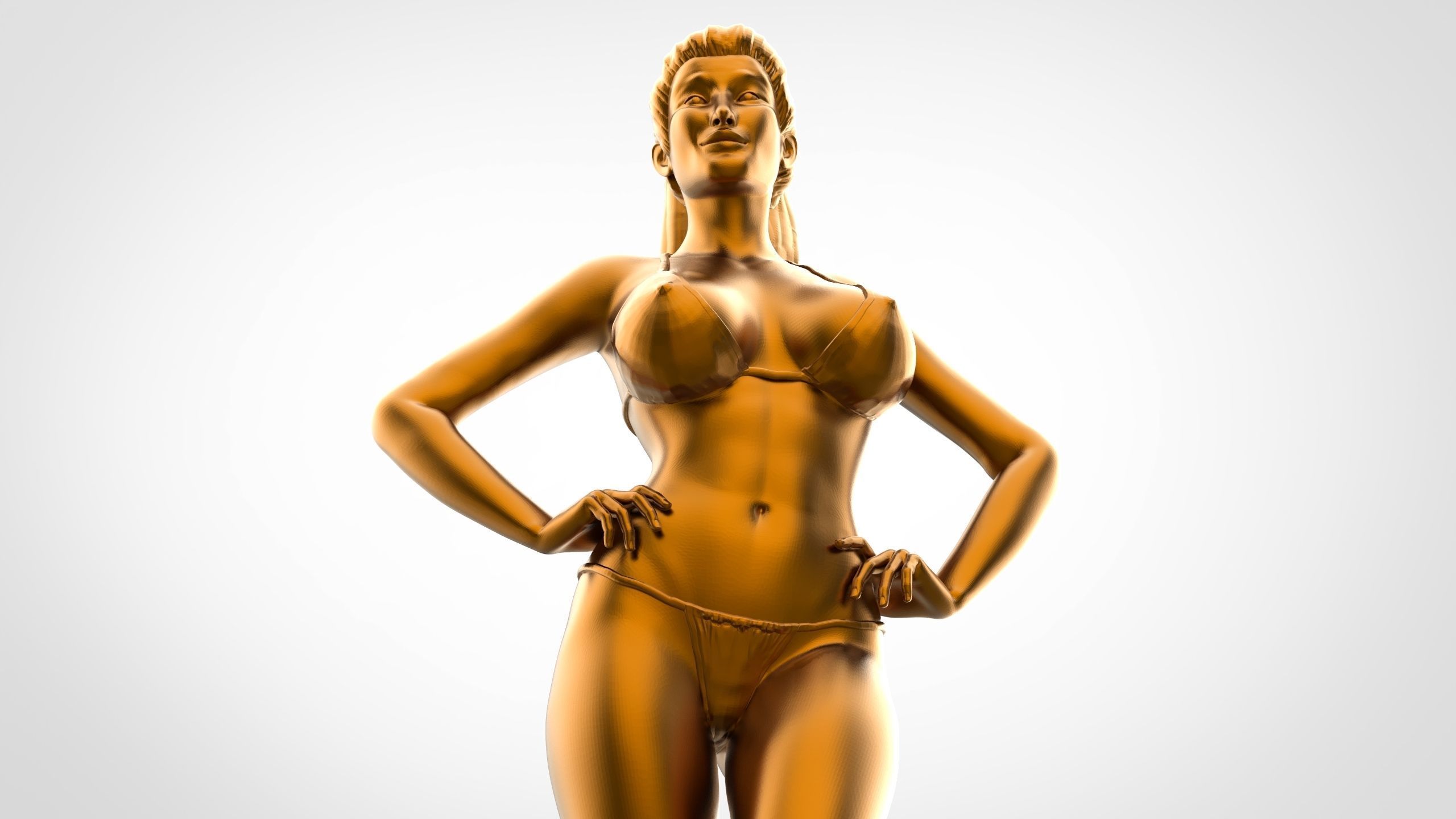 Pose N2 Attractive Sexy woman miniature 3d print Model 3D print model_12