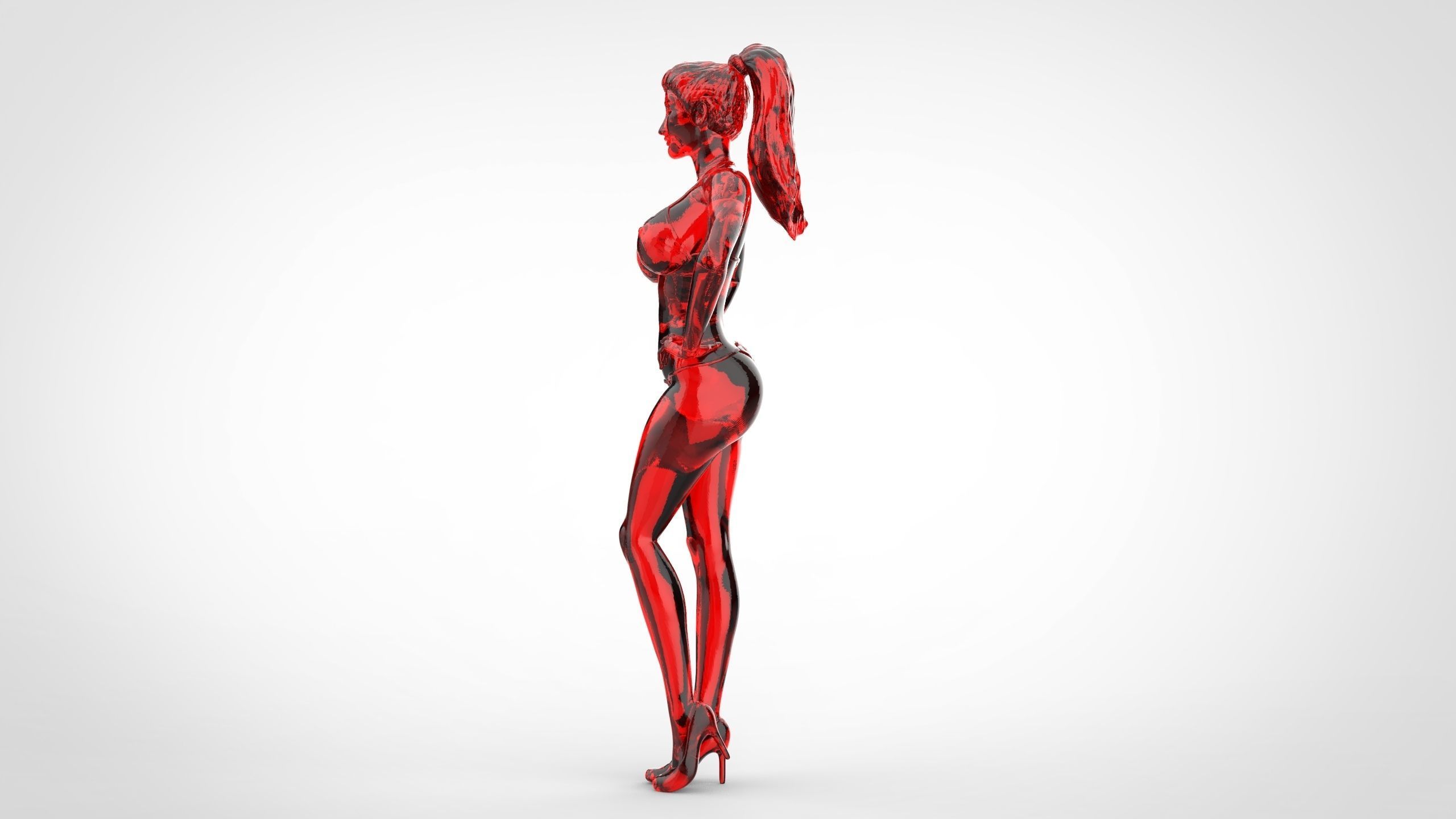Pose N2 Attractive Sexy woman miniature 3d print Model 3D print model_16
