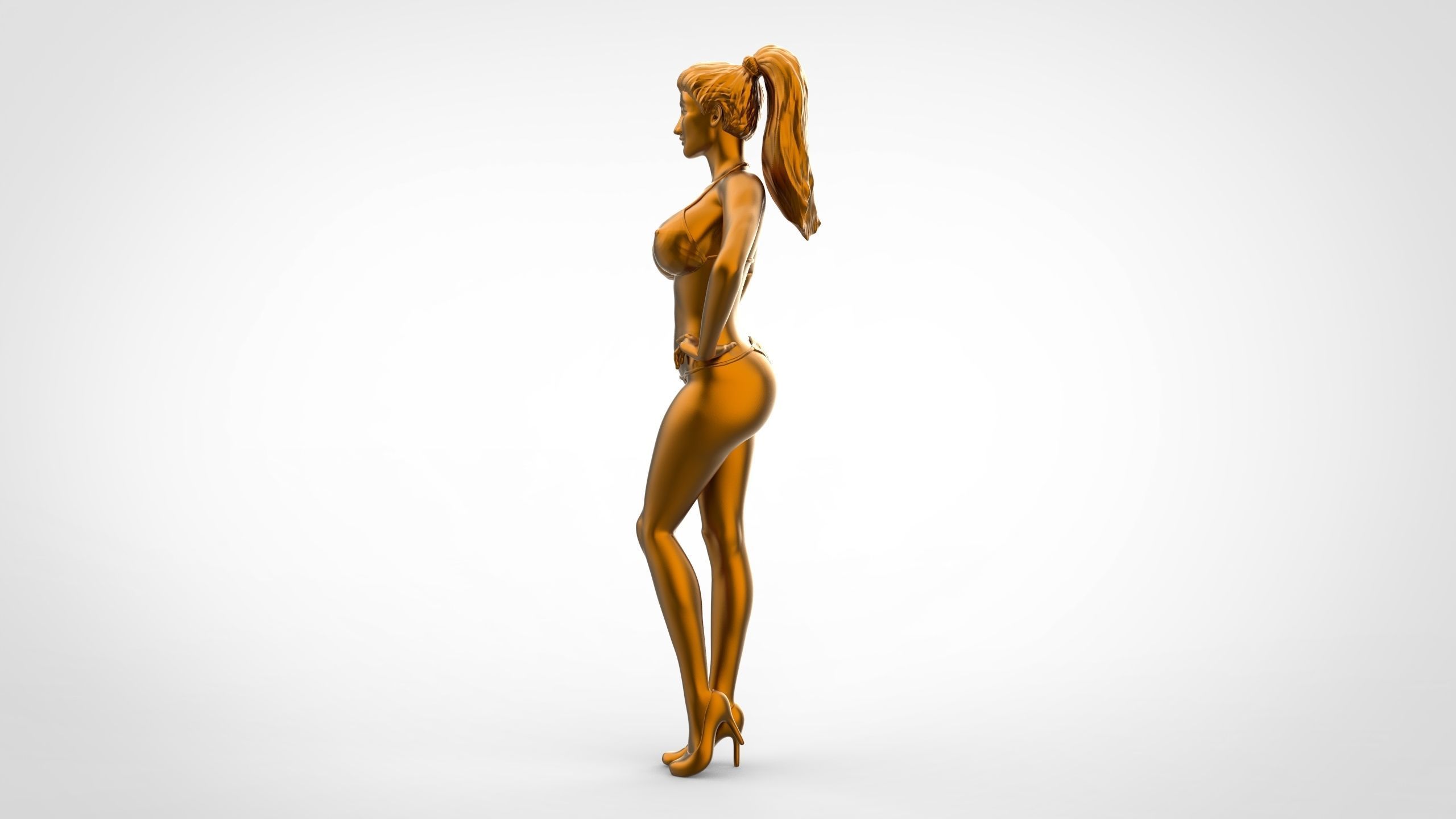 Pose N2 Attractive Sexy woman miniature 3d print Model 3D print model_4
