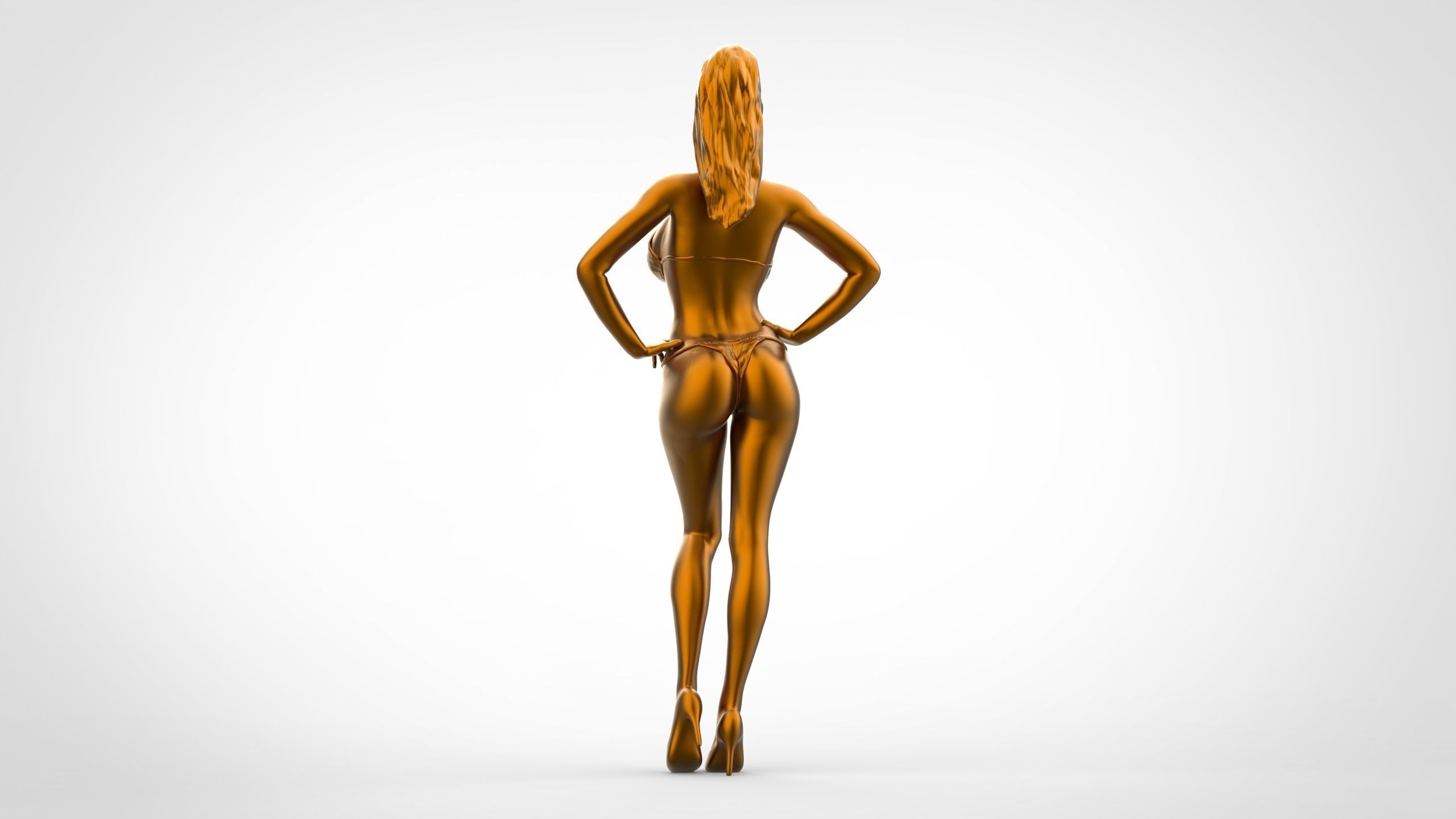 Pose N2 Attractive Sexy woman miniature 3d print Model 3D print model_6