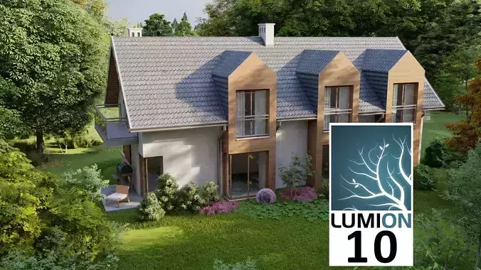 Lumion 10 - Full Scene 04 - Classic House 3D model