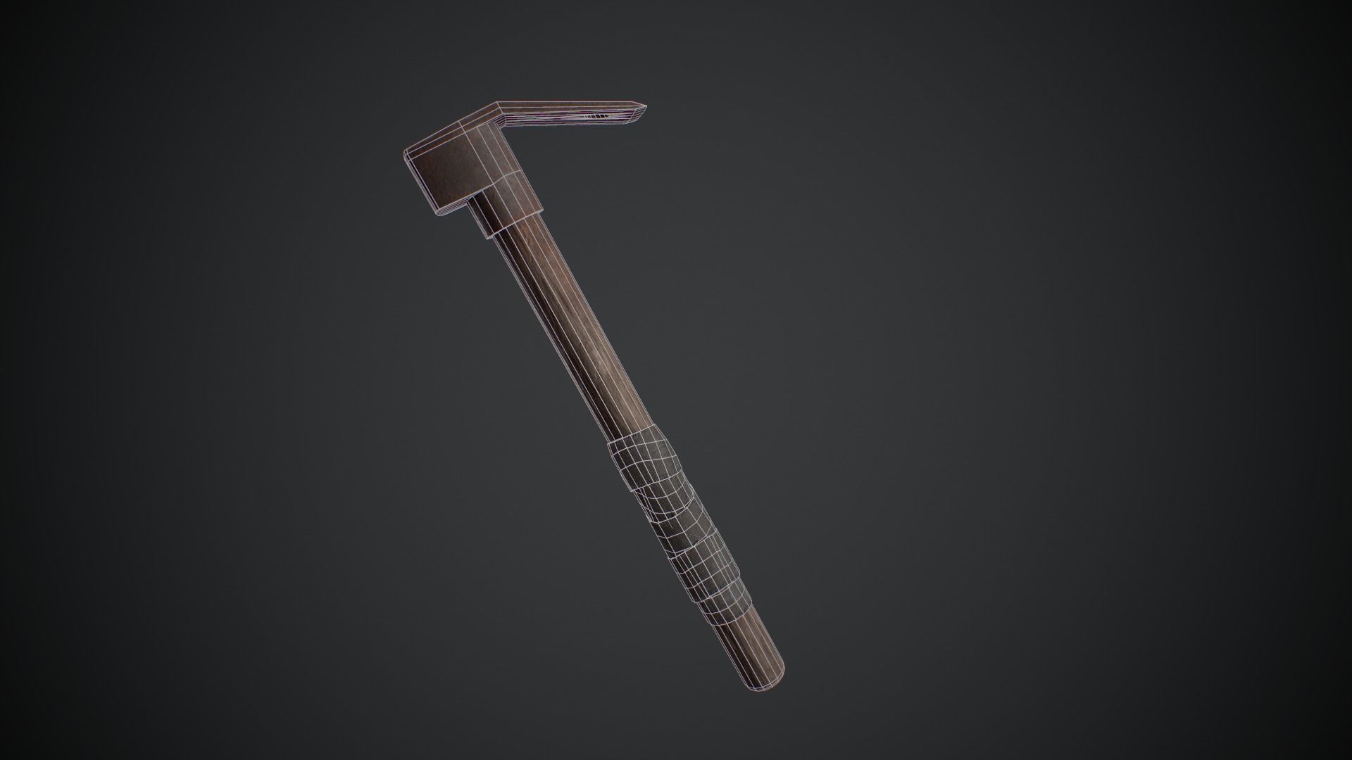 Dirty Rusted Old Hammer  Low-poly 3D model_13