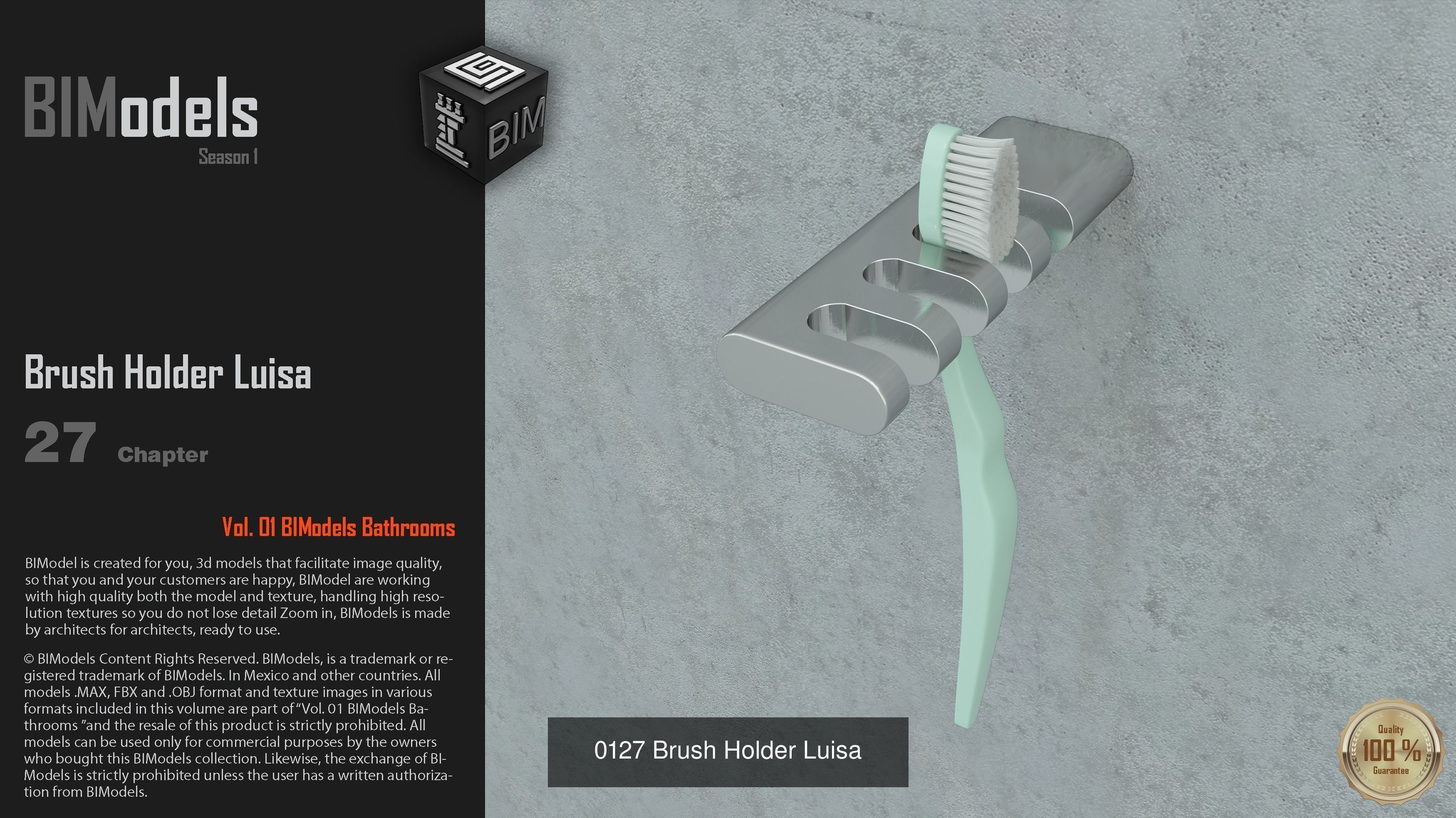 0167 Luisa Bath Accessories Set 3D Model Collection_6