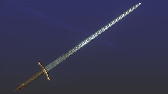 Epic Sword Low-poly 3D model