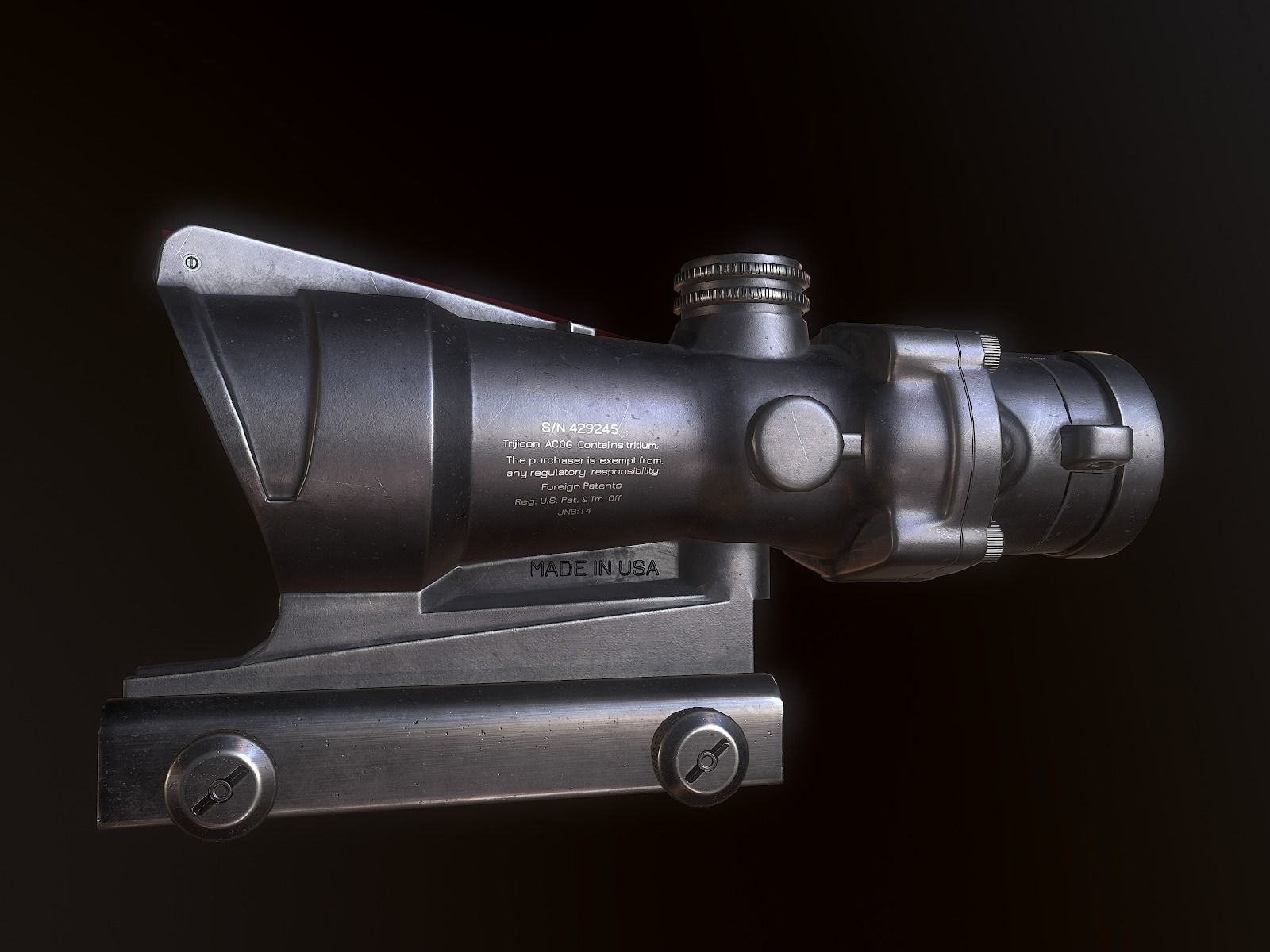 Acog Scope PBR Low-poly 3D model_4