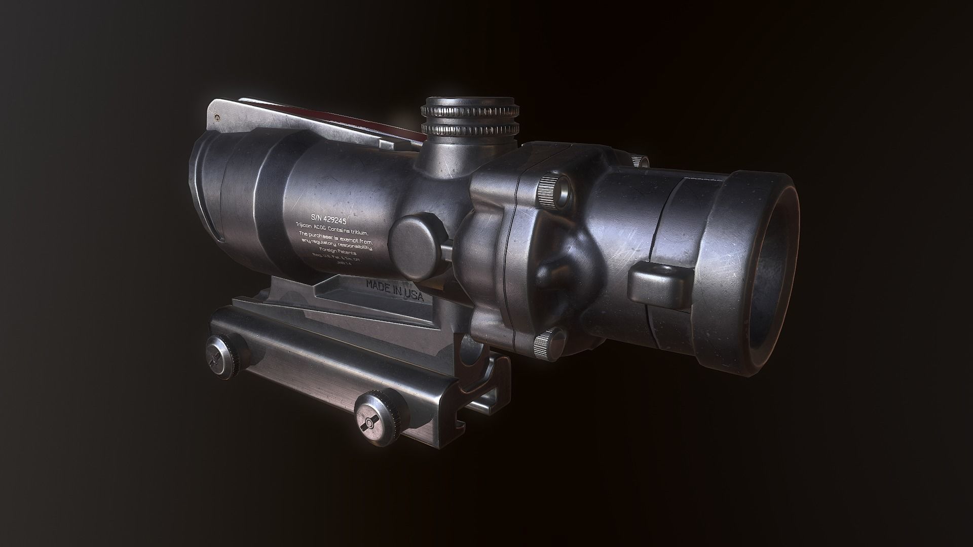 Acog Scope PBR Low-poly 3D model_2