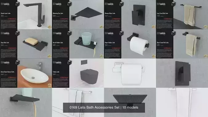 0169 Laila Bath Accessories Set