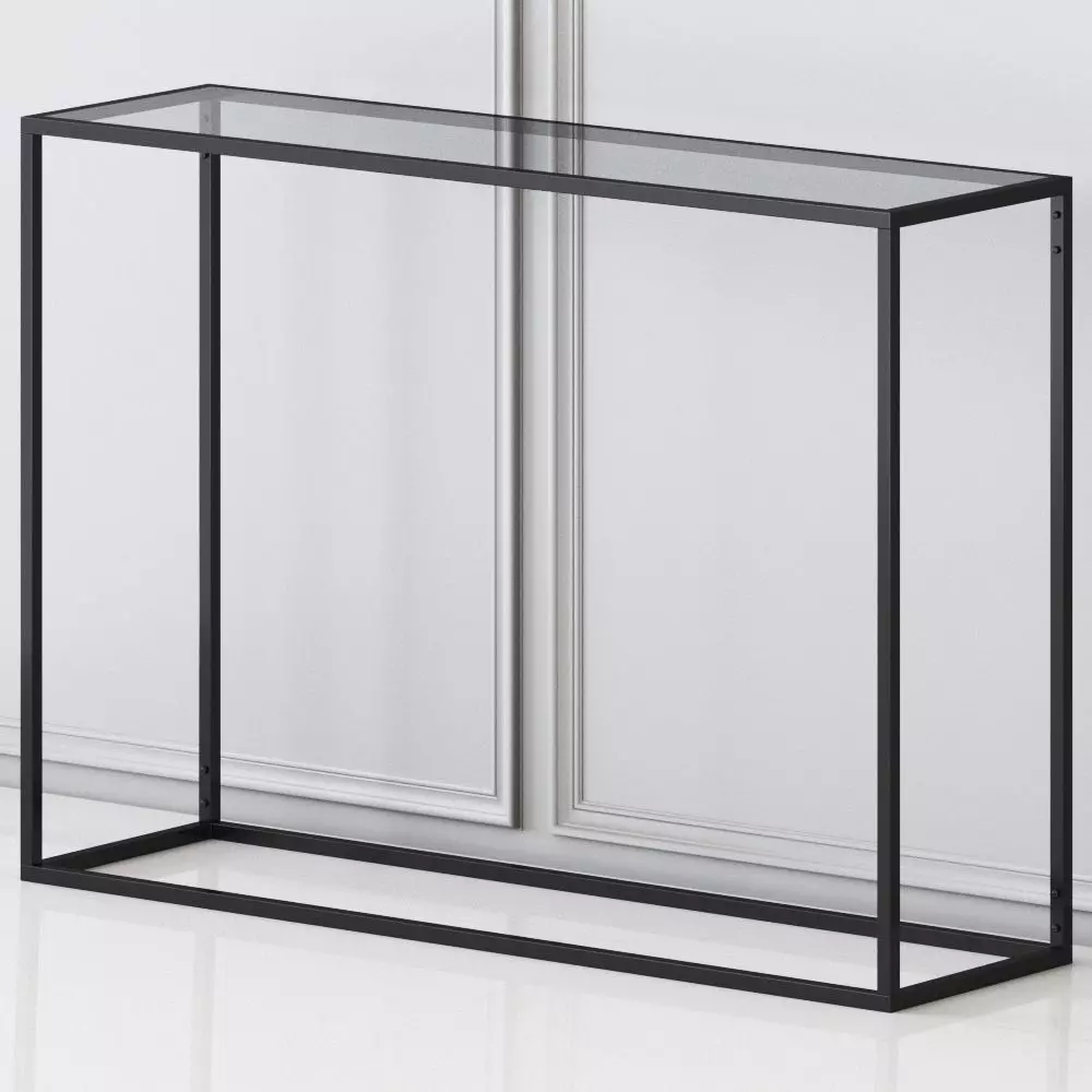 Black Coast Mirrored Console Table 3D model_0
