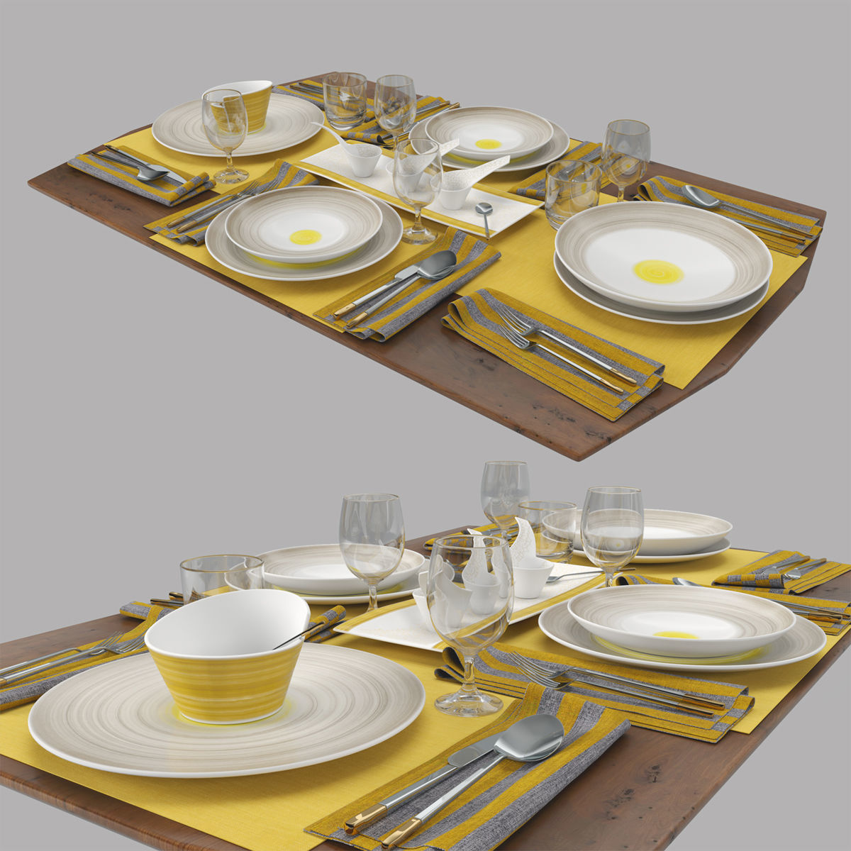 Table setting Villeroy and Boch 3D model_1