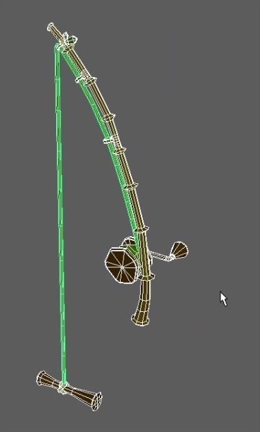 Fishing rod 3D model_2