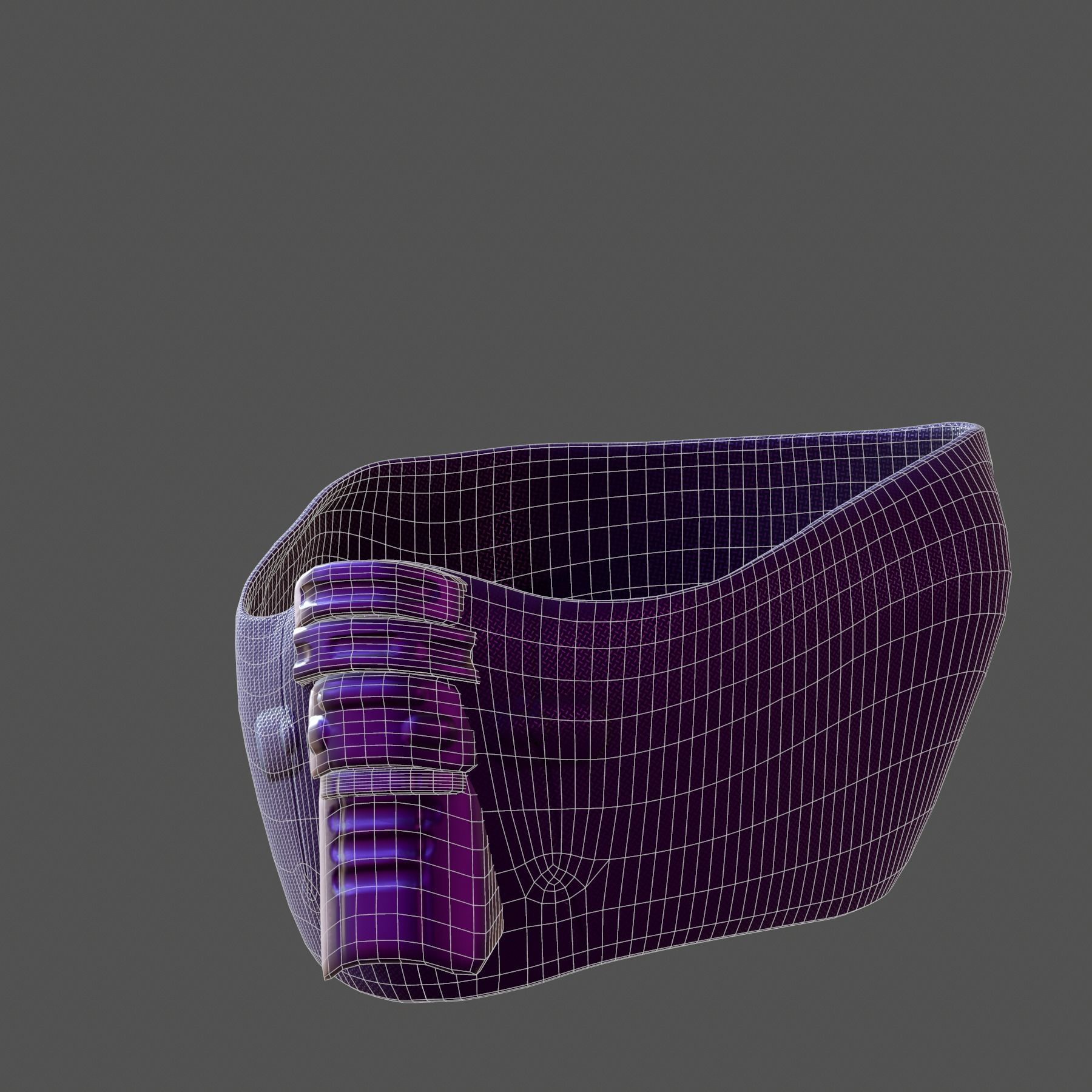 Gas mask helmet 3d model scifi Low-poly Low-poly 3D model_6