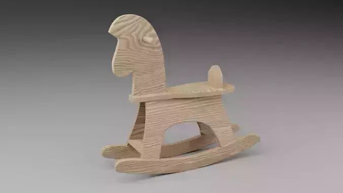 Wooden rocking horse 