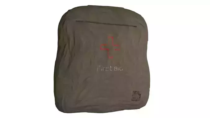 First aid kit Low-poly 3D model