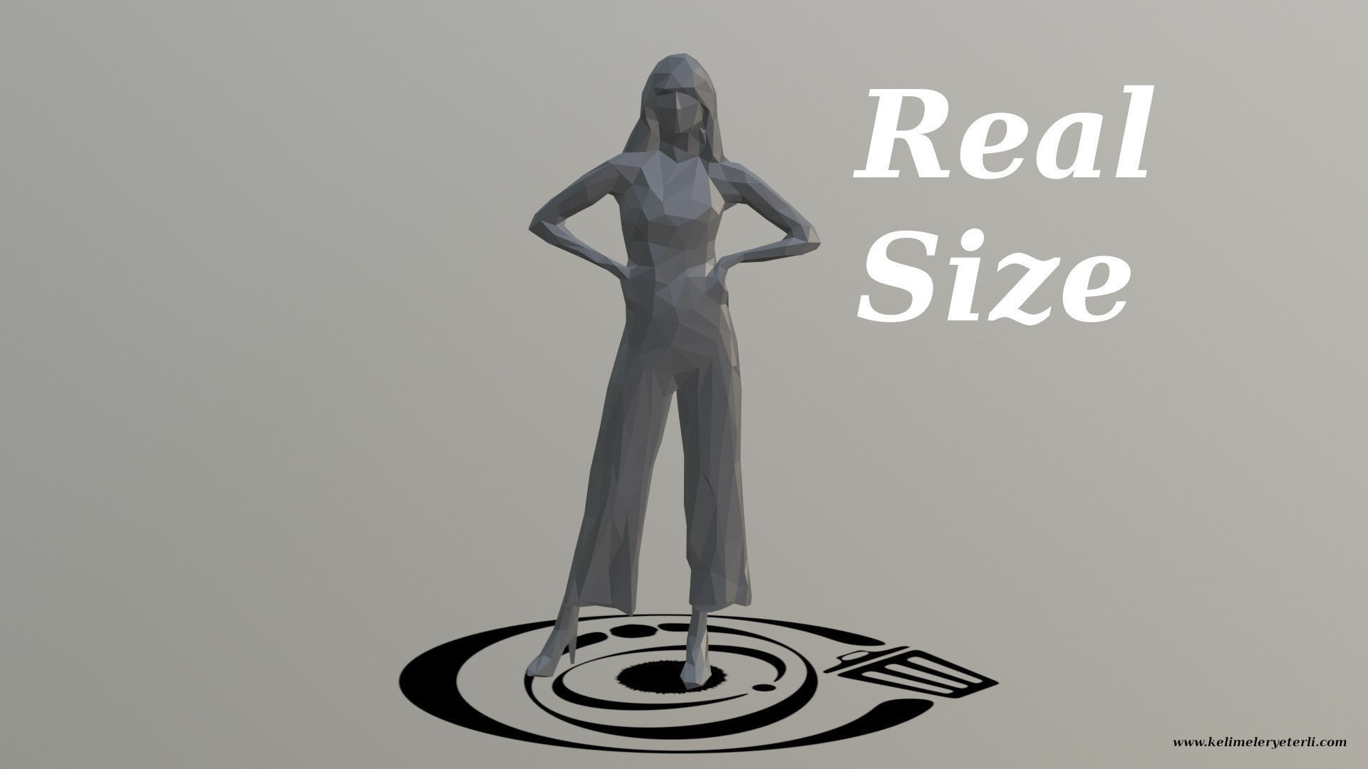 Human 091 LP R Low-poly 3D model_3