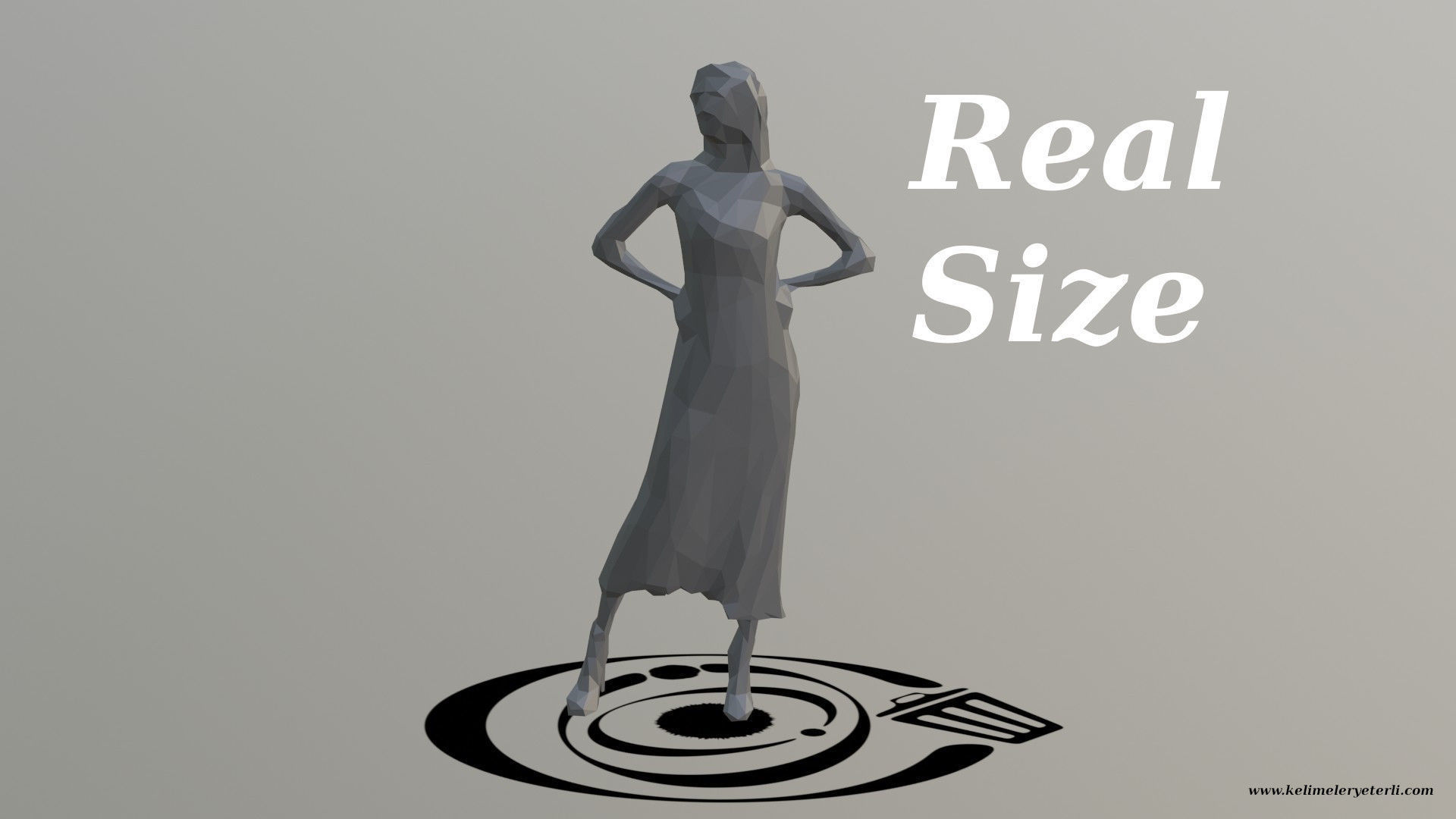 Human 093 LP R Low-poly 3D model_3