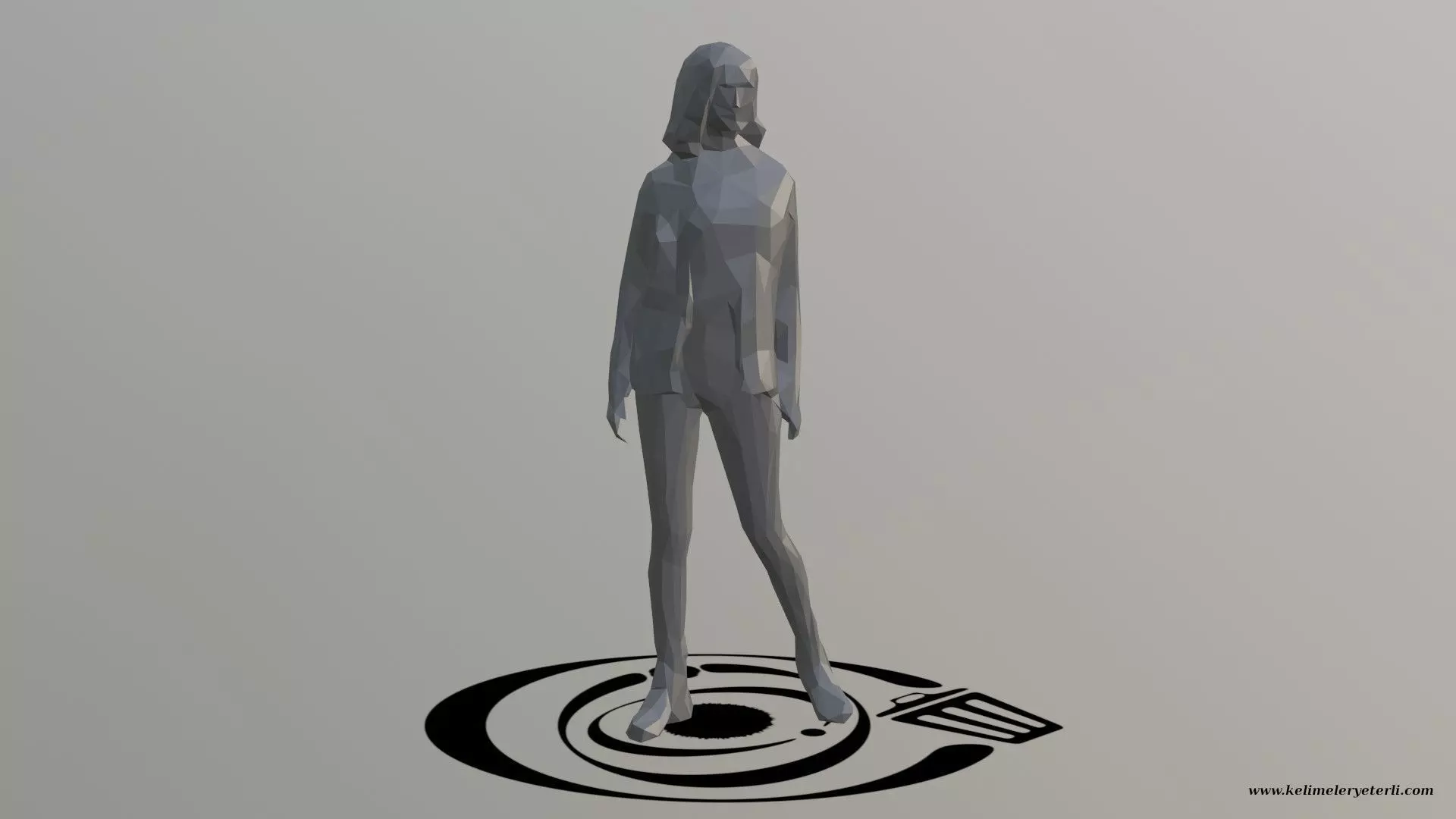 Human 094 LP R Low-poly 3D model_0