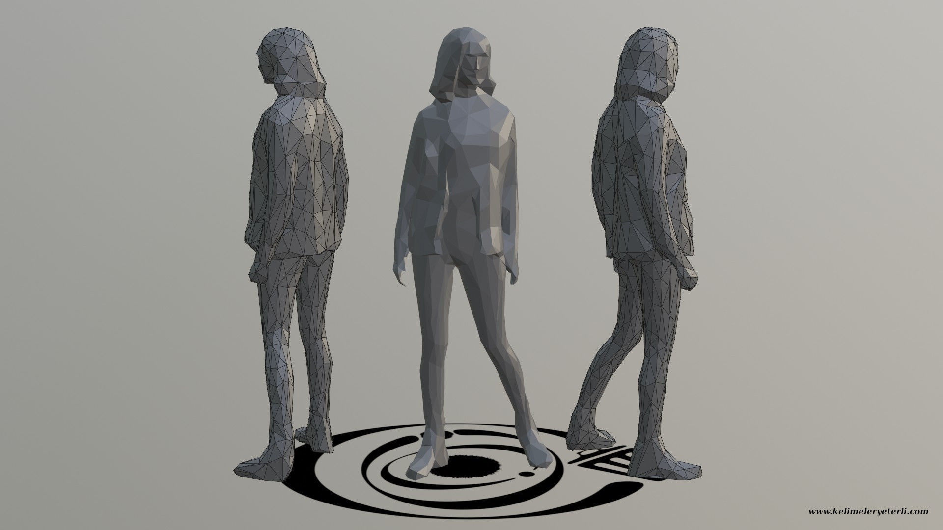 Human 094 LP R Low-poly 3D model_1