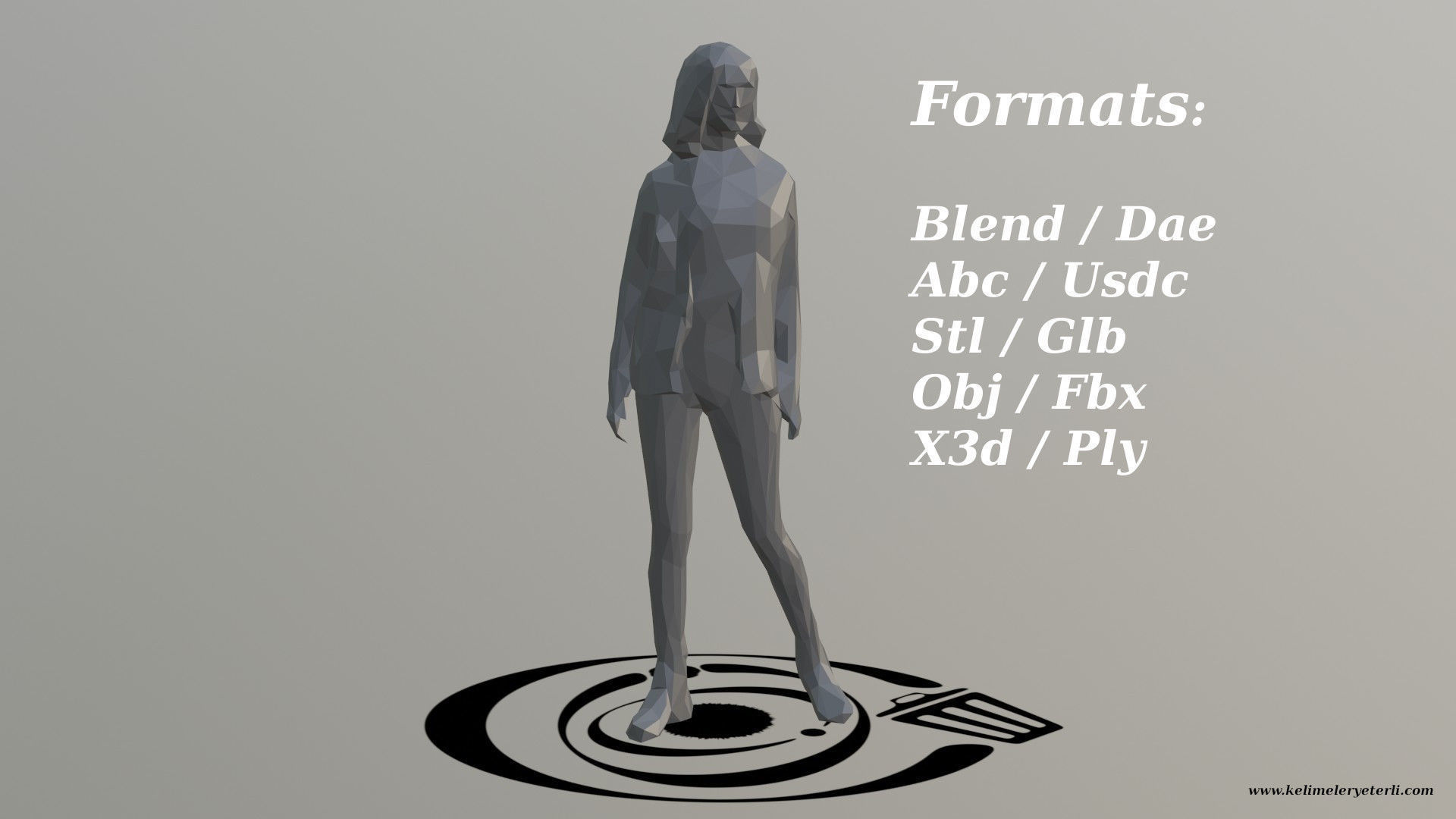 Human 094 LP R Low-poly 3D model_2