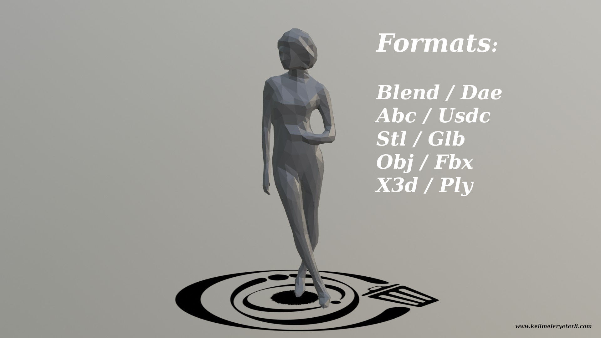 Human 095 LP R Low-poly 3D model_2