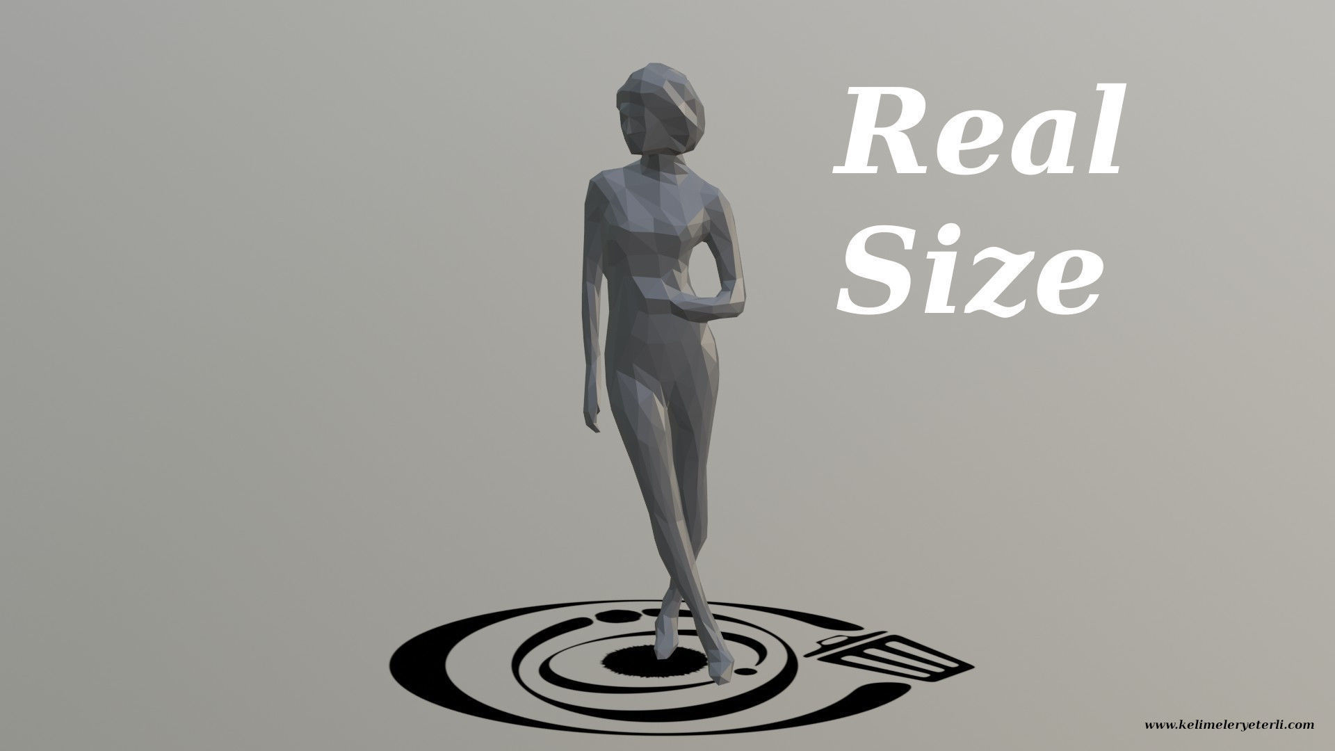 Human 095 LP R Low-poly 3D model_3