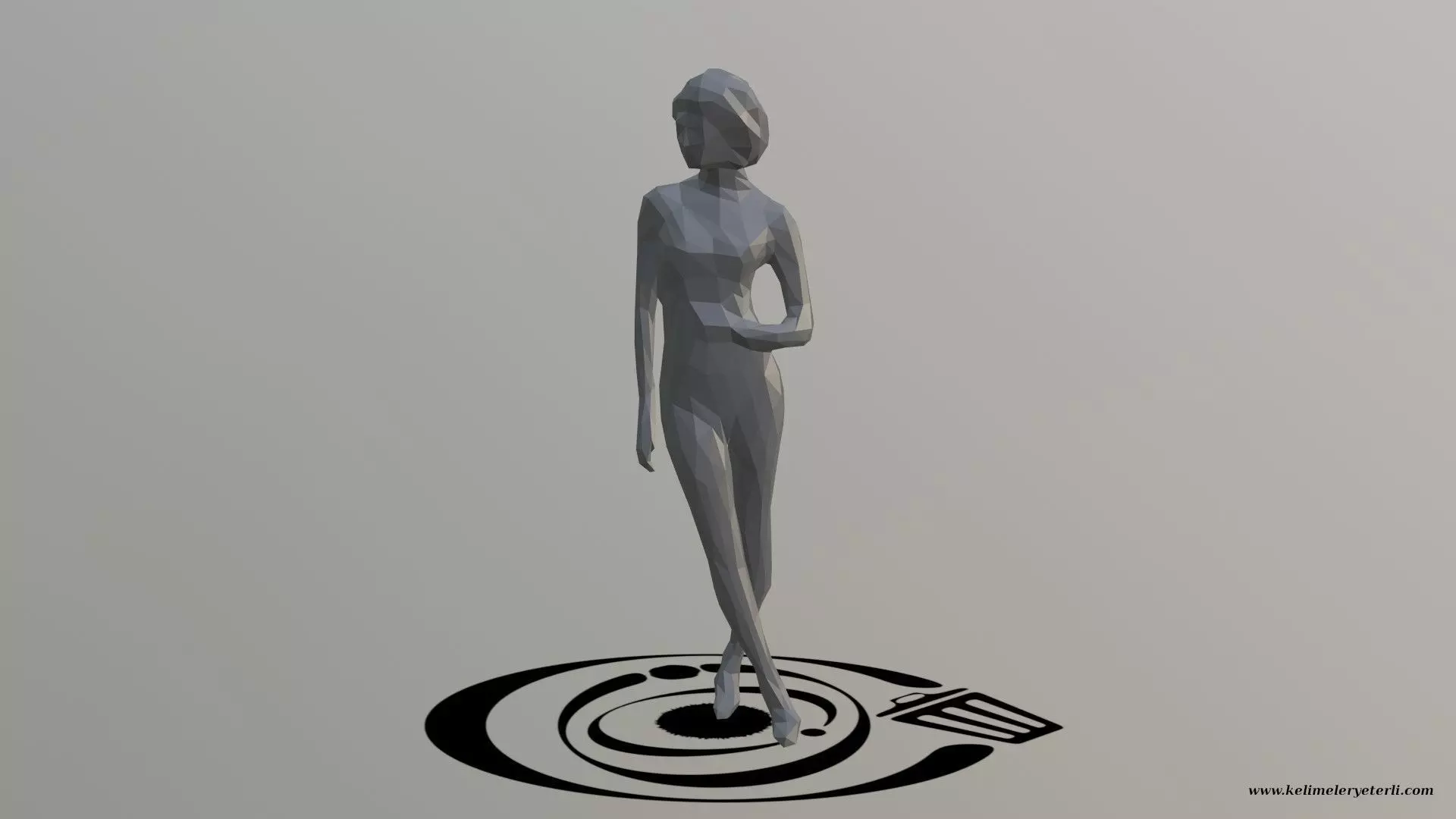 Human 095 LP R Low-poly 3D model_0