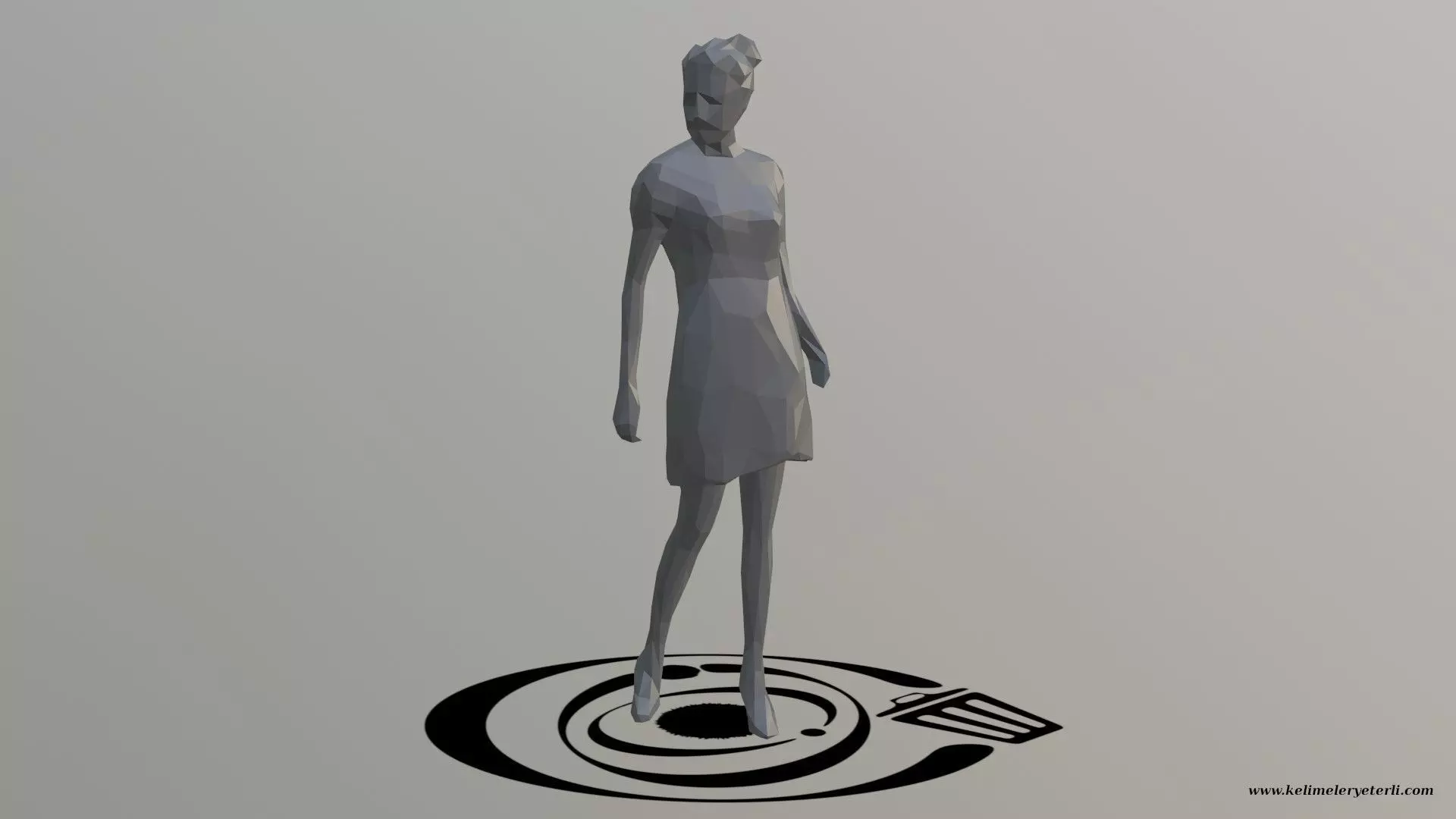 Human 096 LP R Low-poly 3D model_0