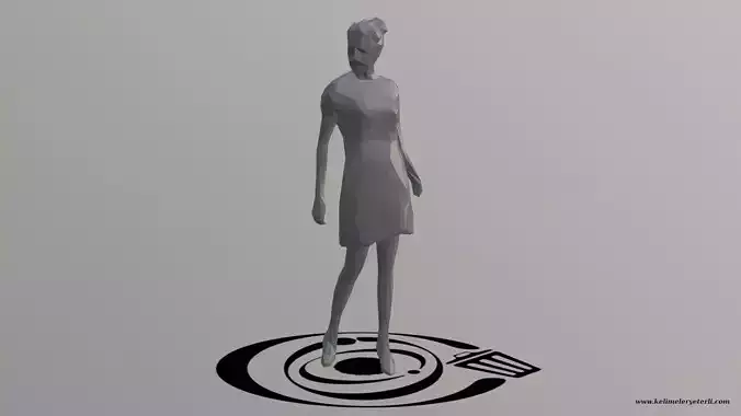 Human 096 LP R Low-poly 3D model