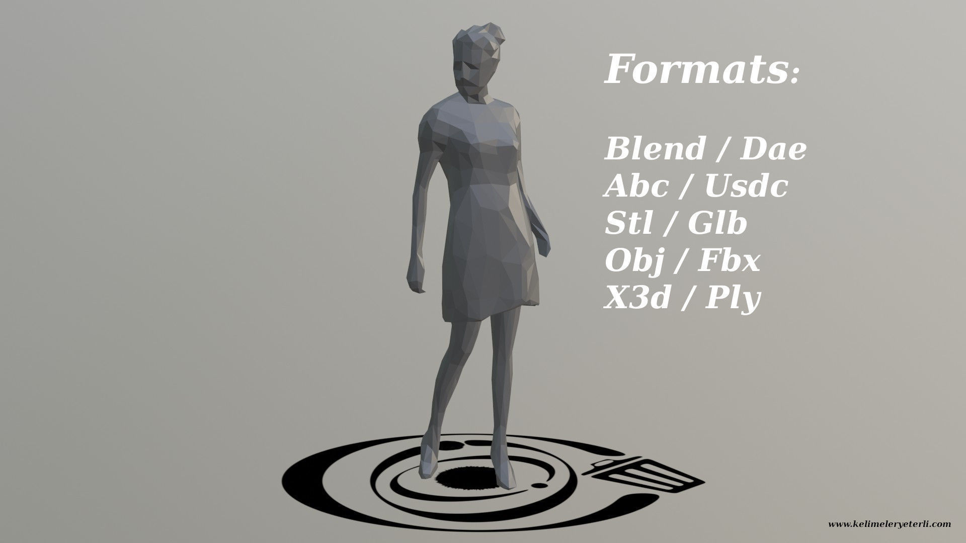 Human 096 LP R Low-poly 3D model_2