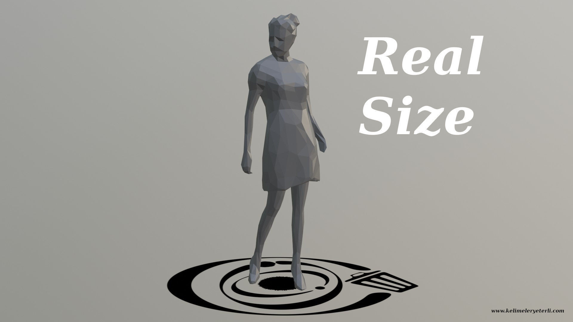 Human 096 LP R Low-poly 3D model_3