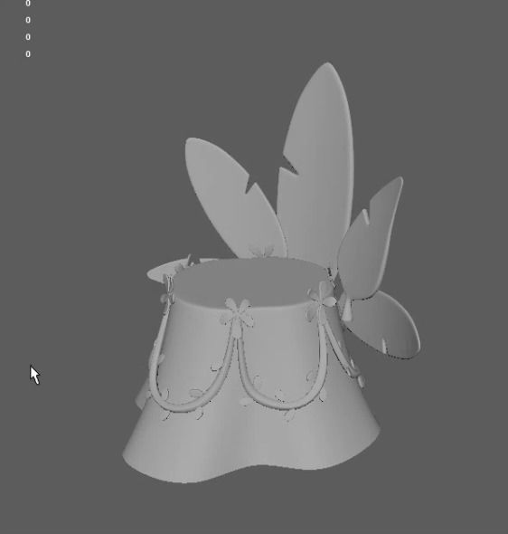 Tropical cutted tree 3D model_1