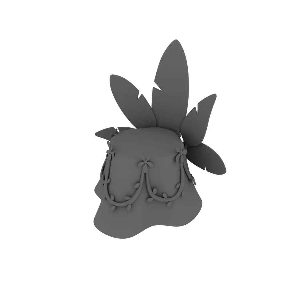 Tropical cutted tree 3D model_0