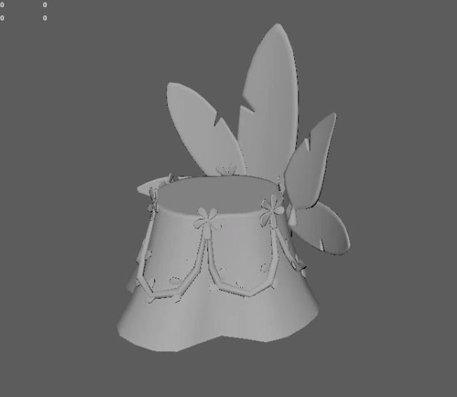 Tropical cutted tree 3D model_3