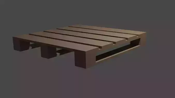 Low Poly Palett wooden pallet