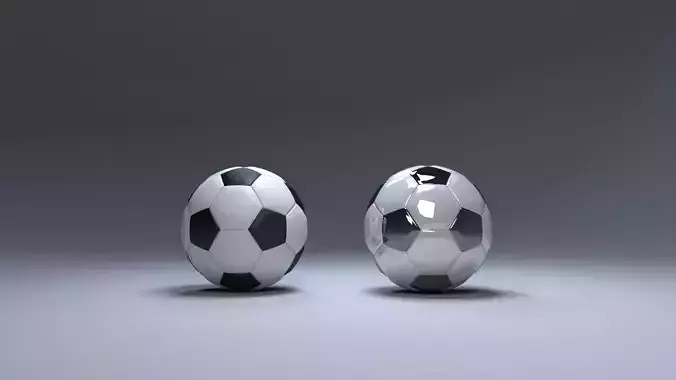Soccer Balls High Poly