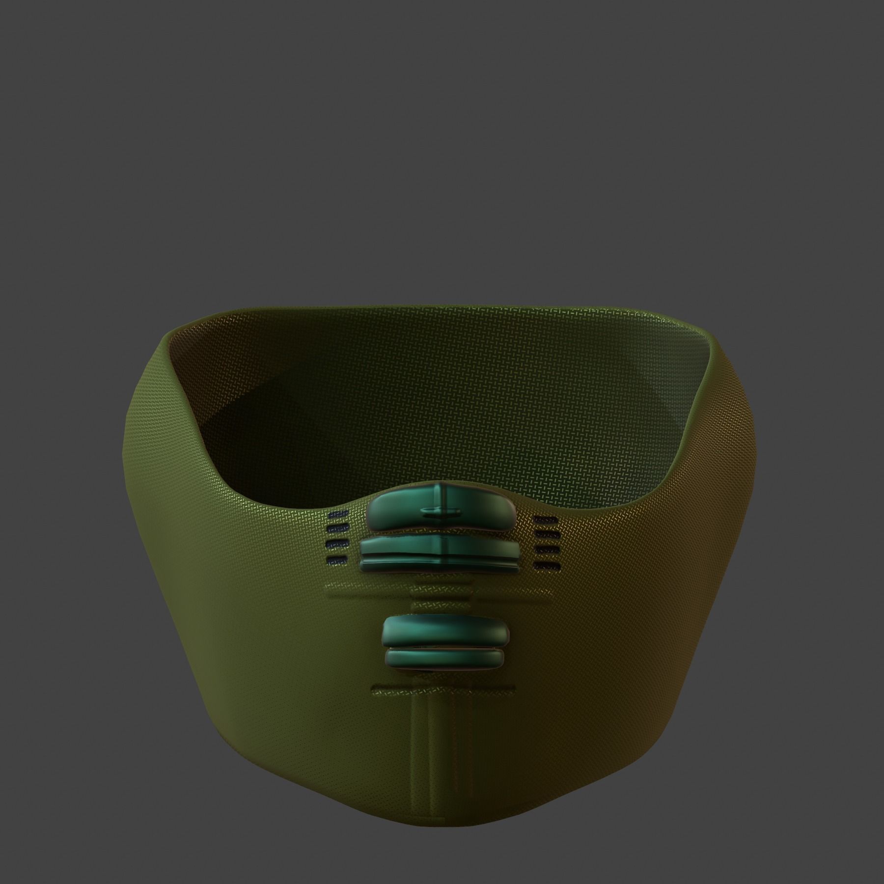 Gas mask helmet 3d model scifi Low-poly  Low-poly 3D model_2