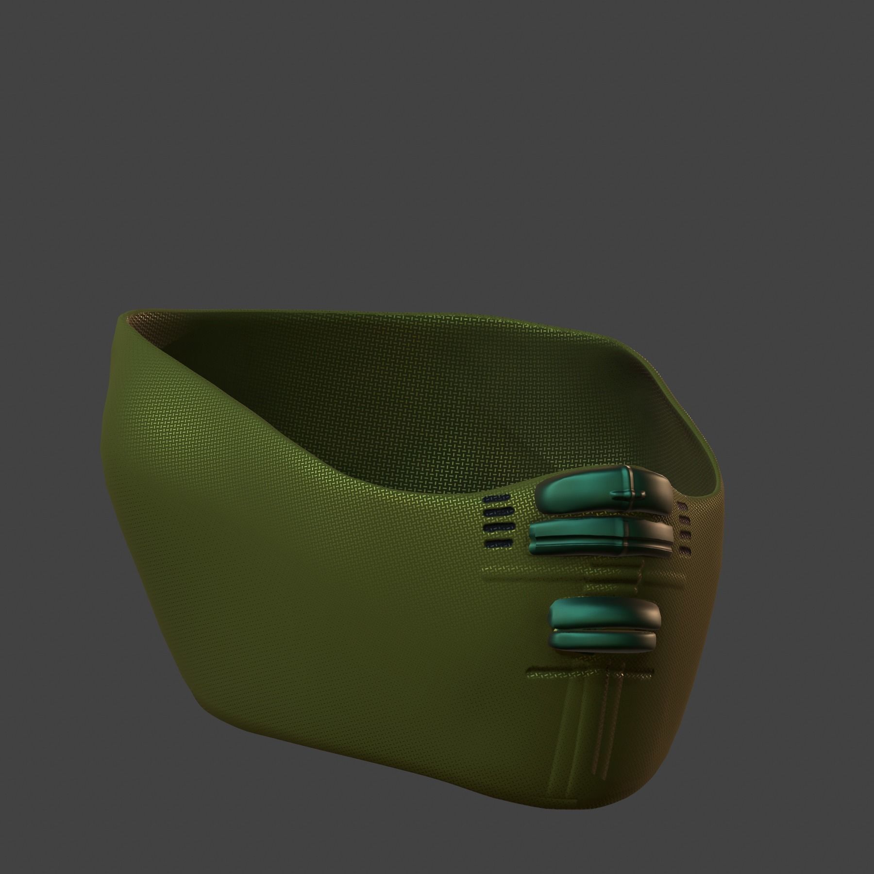 Gas mask helmet 3d model scifi Low-poly  Low-poly 3D model_3