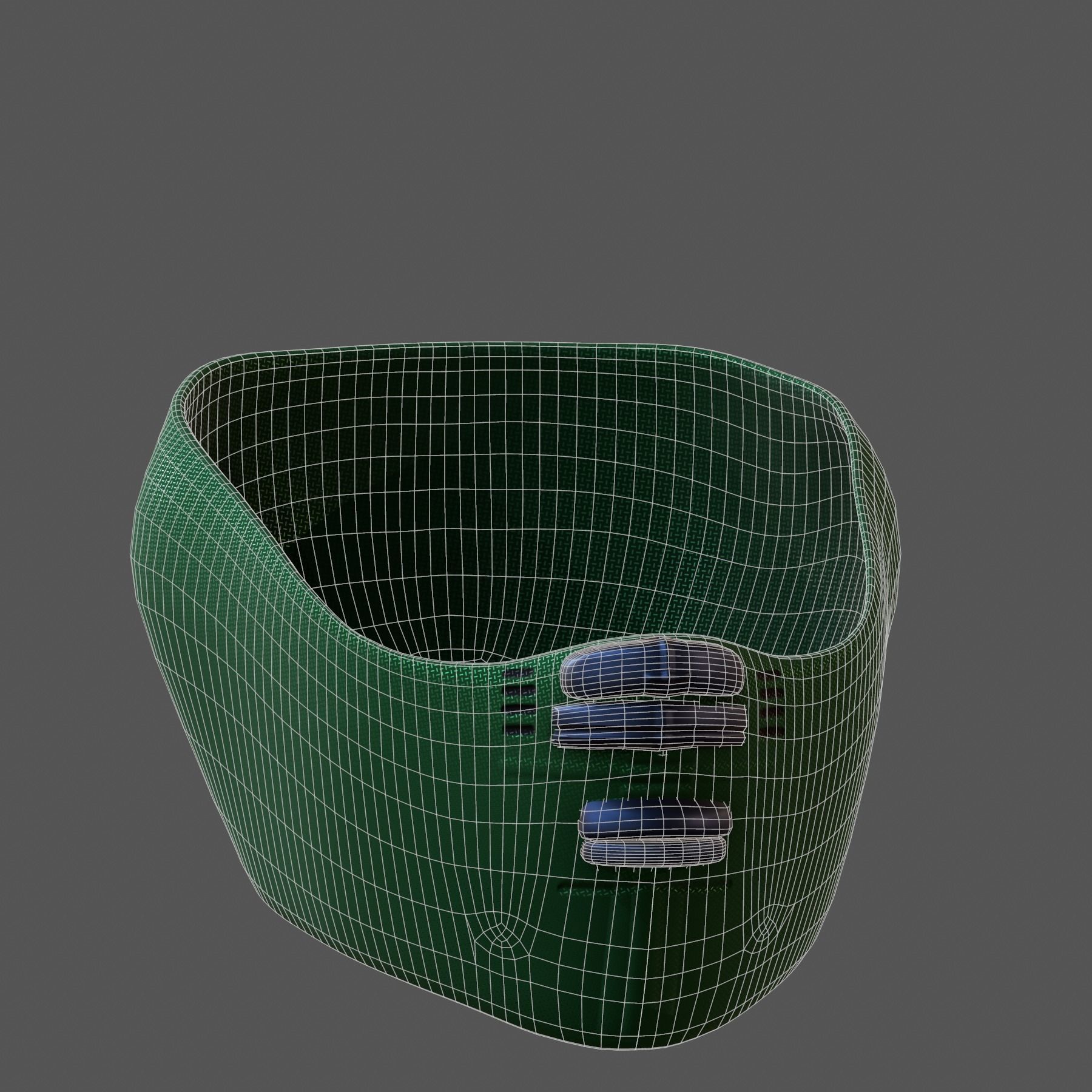 Gas mask helmet 3d model scifi Low-poly Low-poly 3D model_6