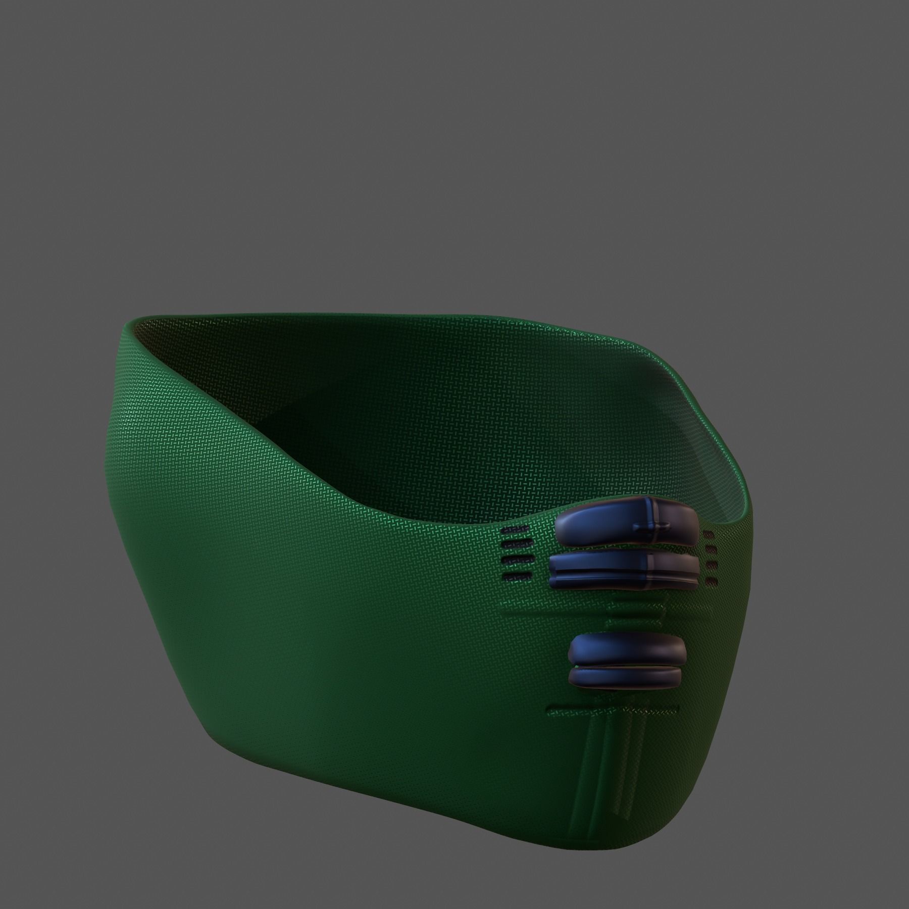 Gas mask helmet 3d model scifi Low-poly Low-poly 3D model_3