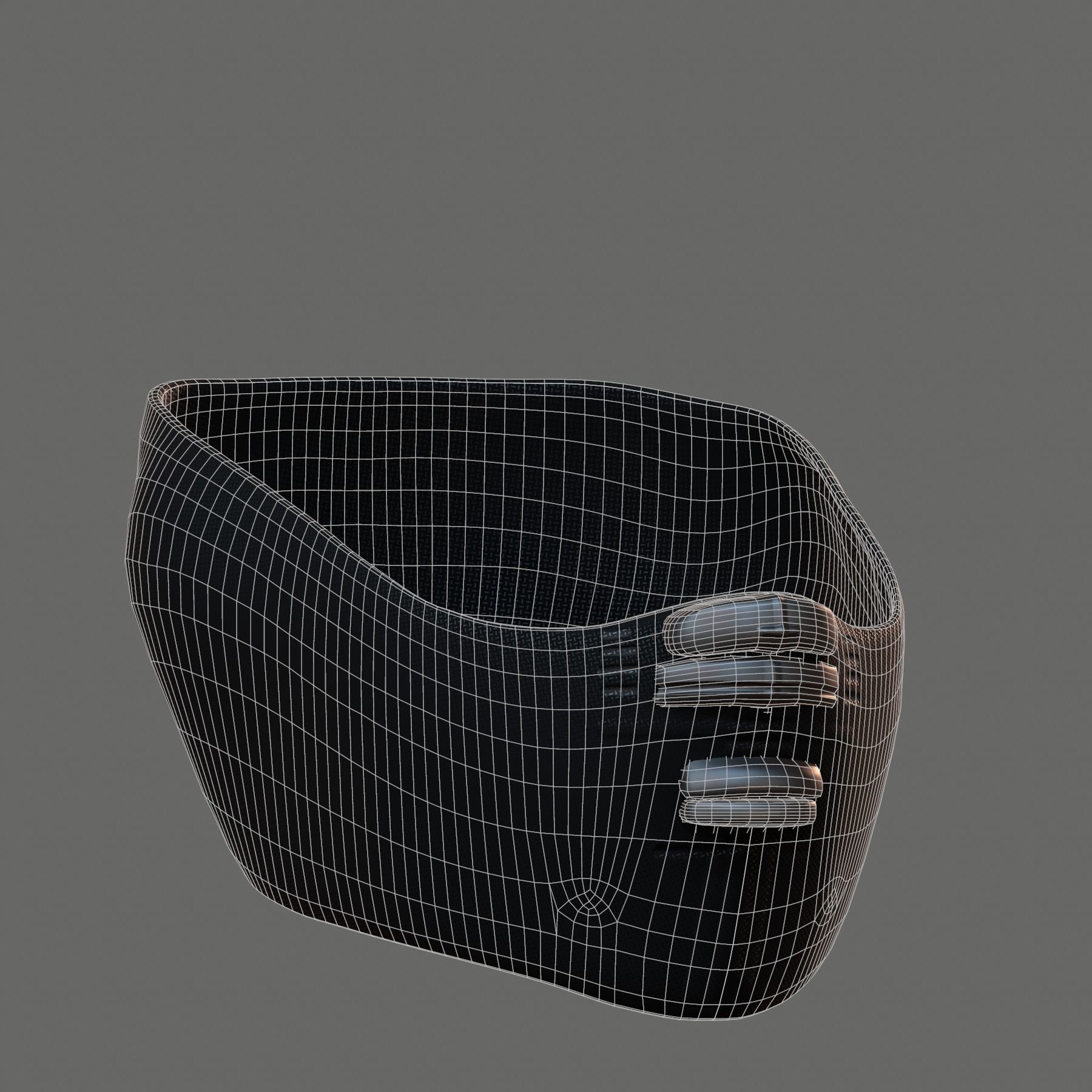 Gas mask helmet 3d model scifi Low-poly  Low-poly 3D model_7