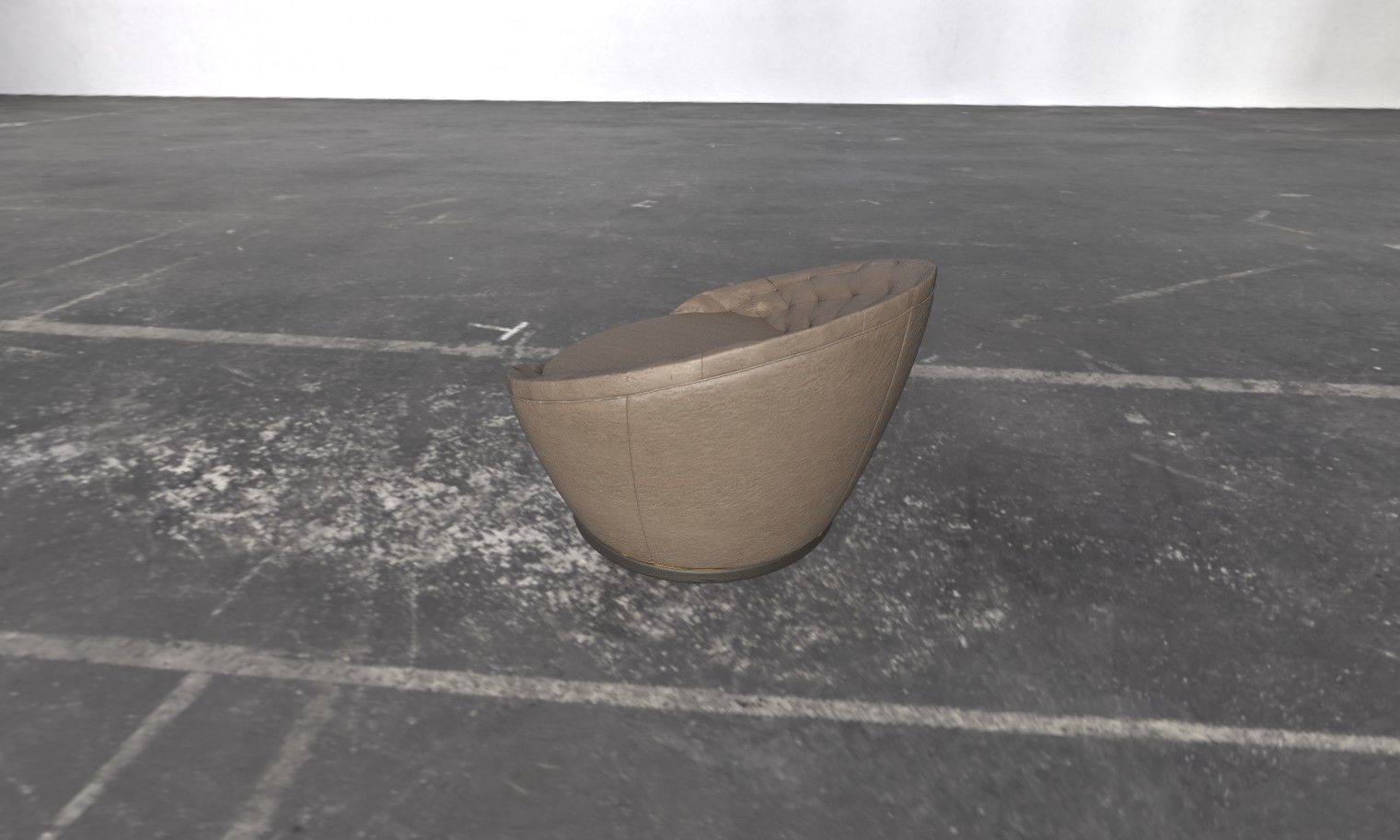 armchair leather chair 3D model_1