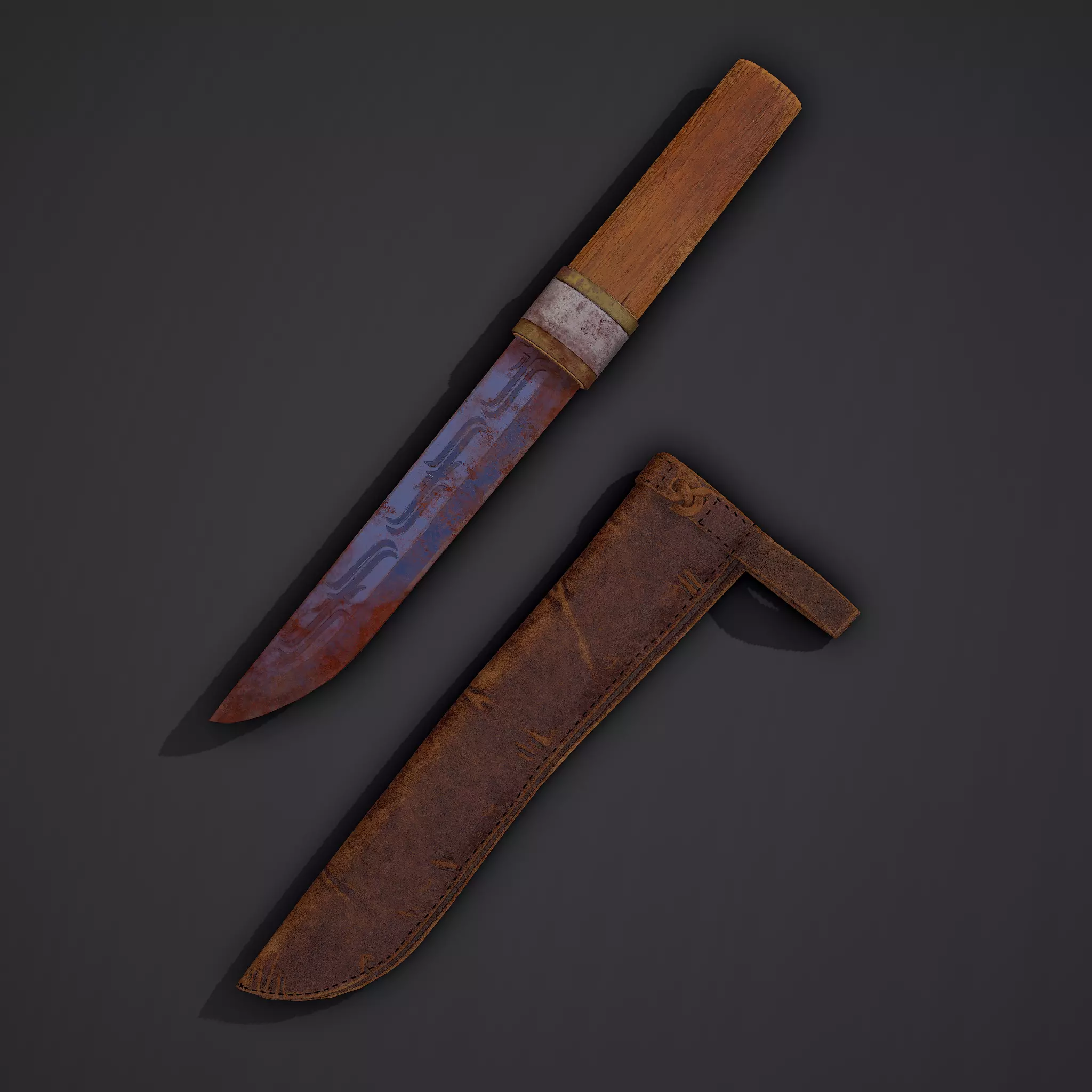 Viking Style Dagger Low-poly 3D model