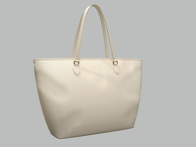 Gucci Women Ophidia GG Medium Tote Cream Leather Bag Low-poly 3D model