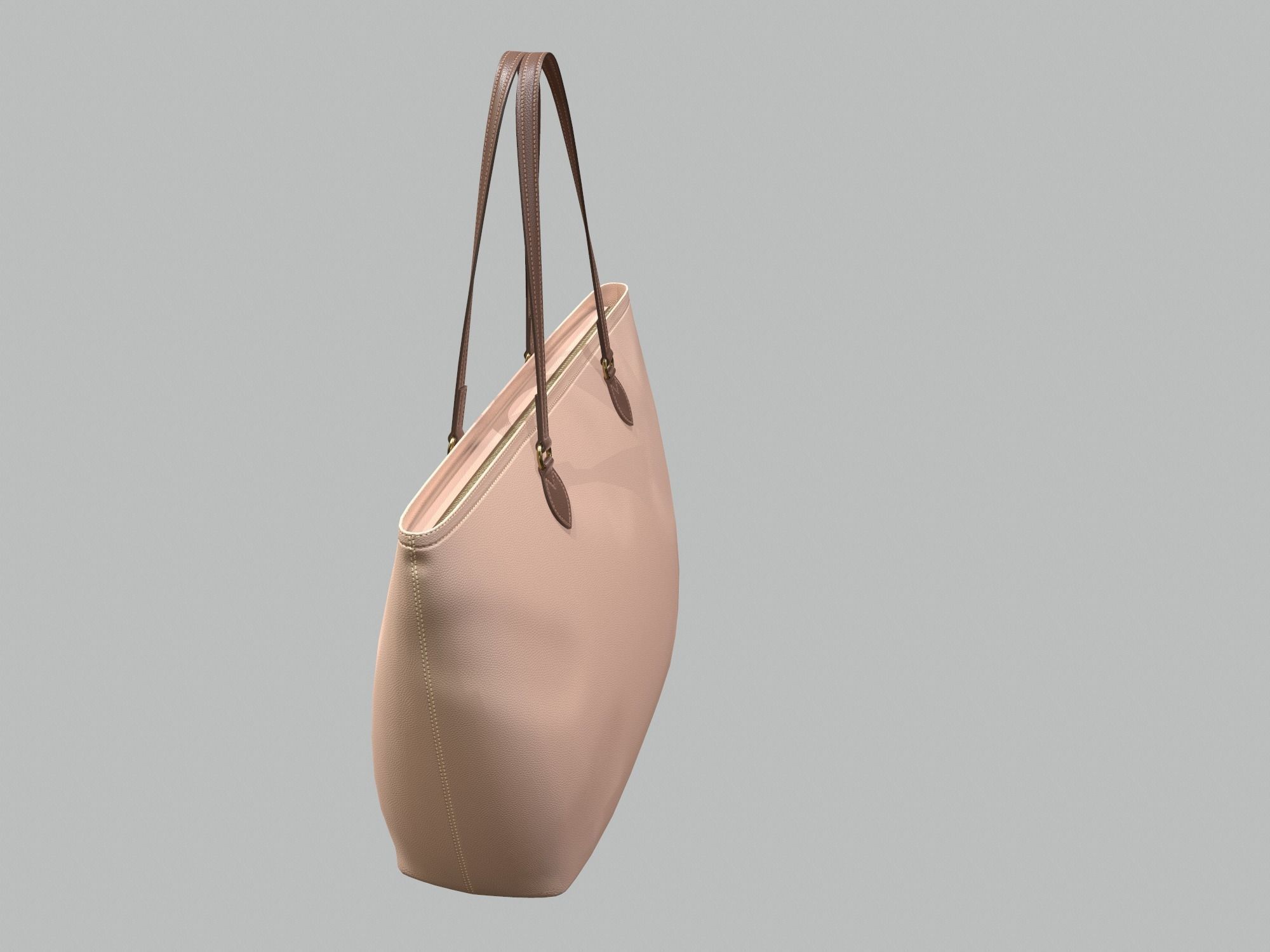 Gucci Women Ophidia GG Medium Tote Beage Leather Bag Low-poly 3D model_3