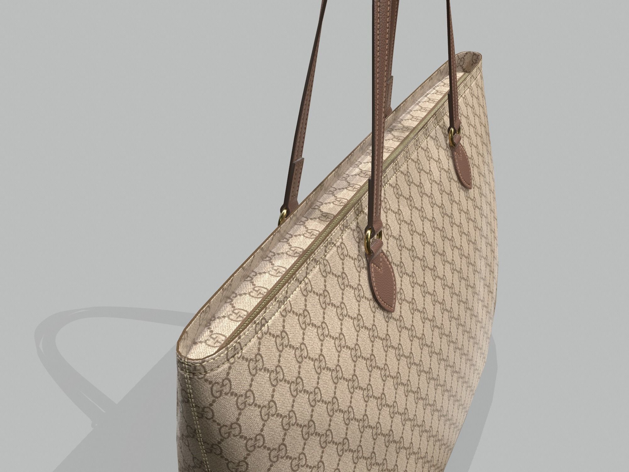 Gucci Women Ophidia GG Medium Tote Bag 6 colors Leather 3D Model Collection_12