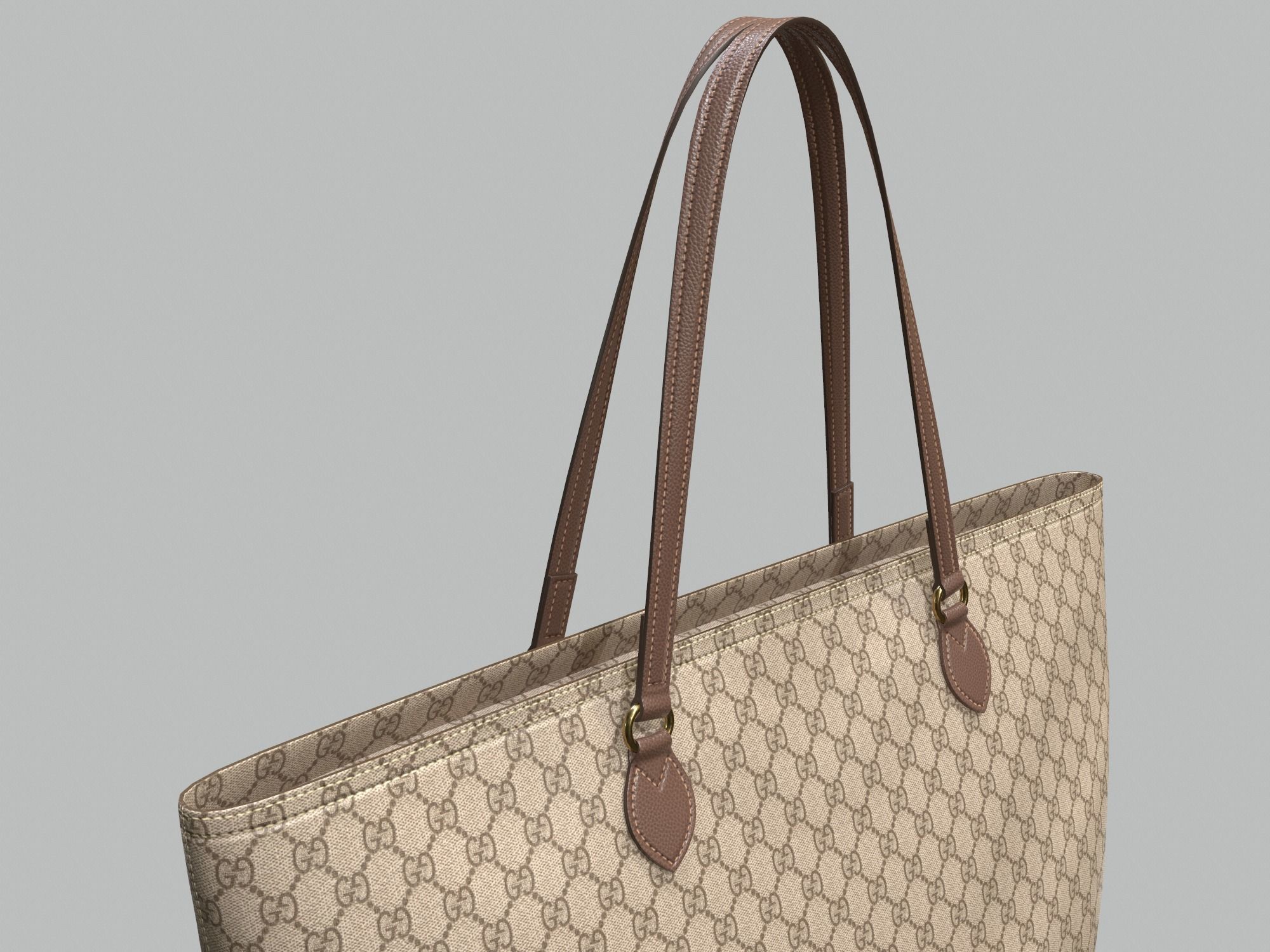 Gucci Women Ophidia GG Medium Tote Bag 6 colors Leather 3D Model Collection_13